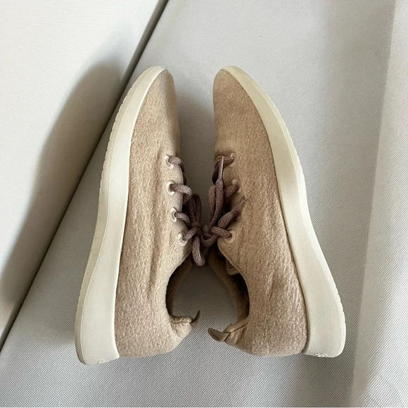 Allbirds Men’s Wool Runner Sneakers Size 9 Oatmeal Light Brown Mizzles - Picture 3 of 12